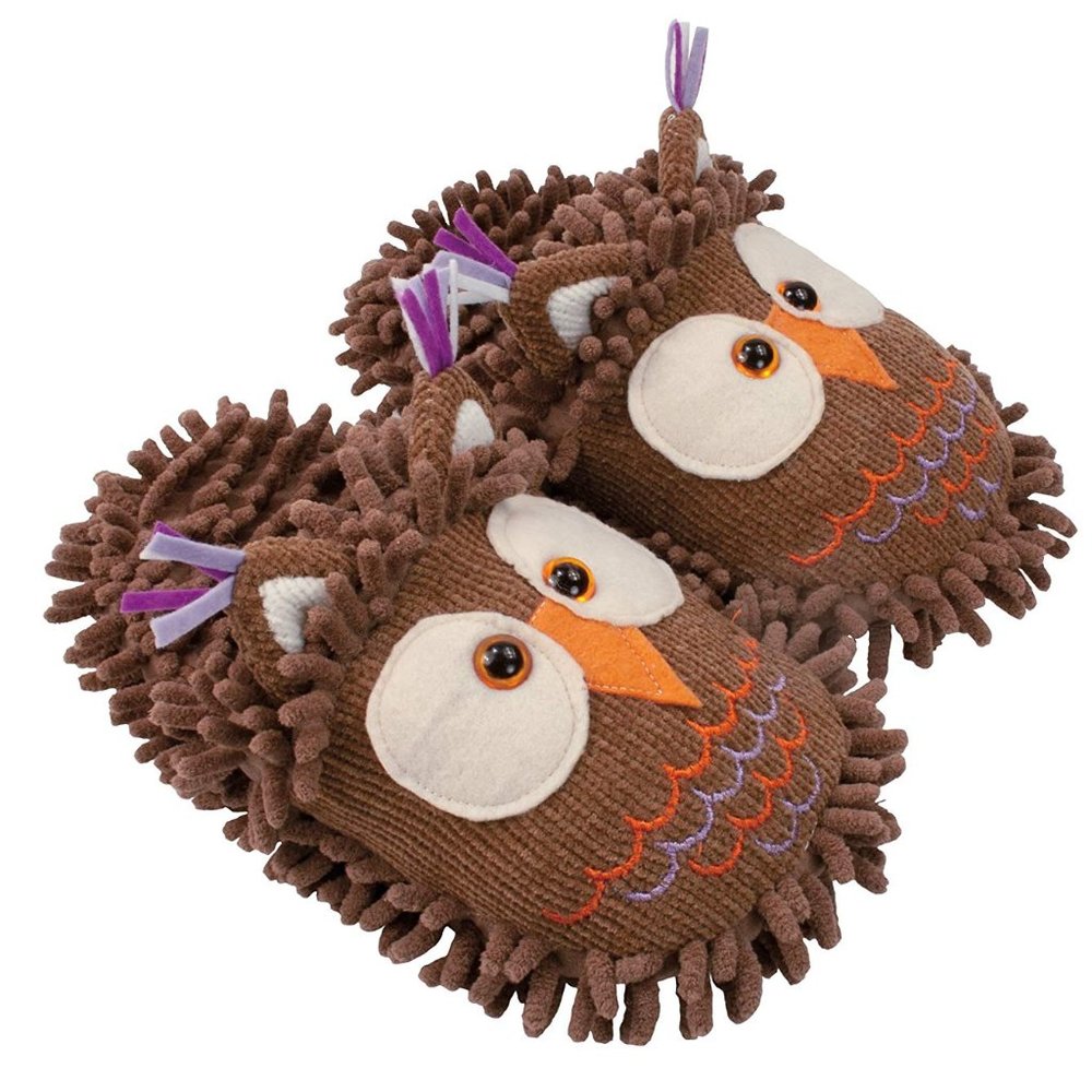 Aroma Home Shoes Fuzzy Friends Owl, Kids